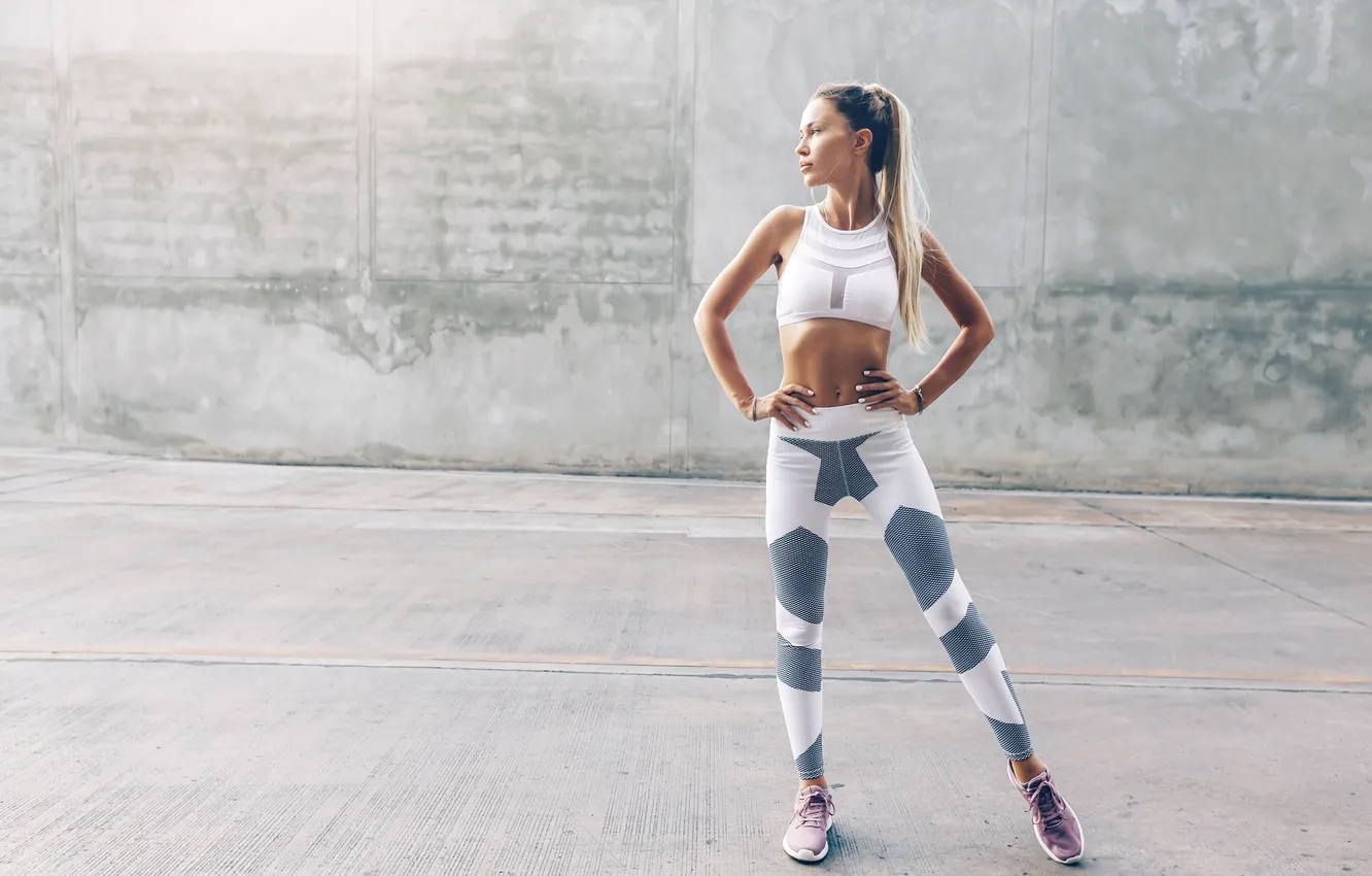 Фото обои girl, exercise, sports, fitness model, sportswear