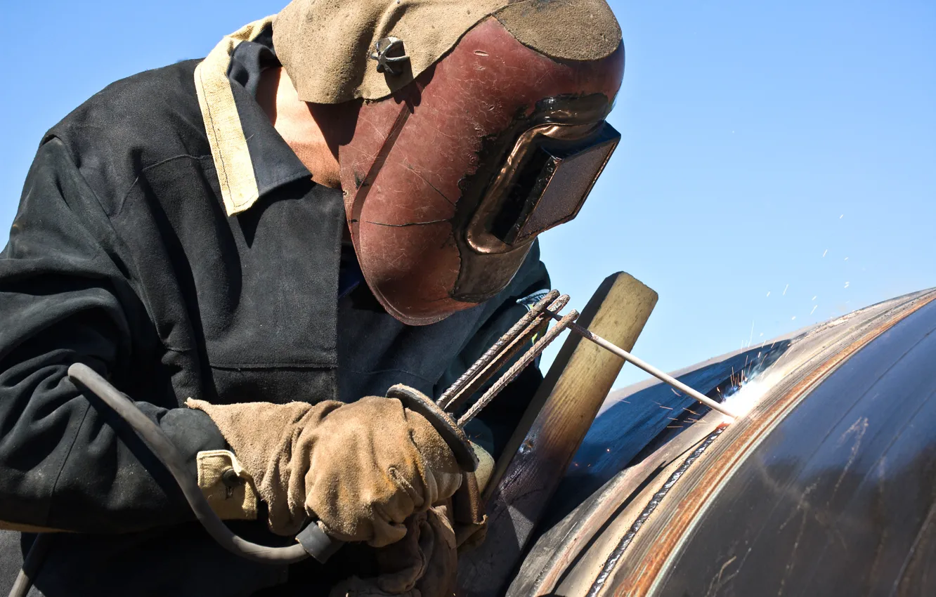 Фото обои welder, personal protective equipment, laborer, worker