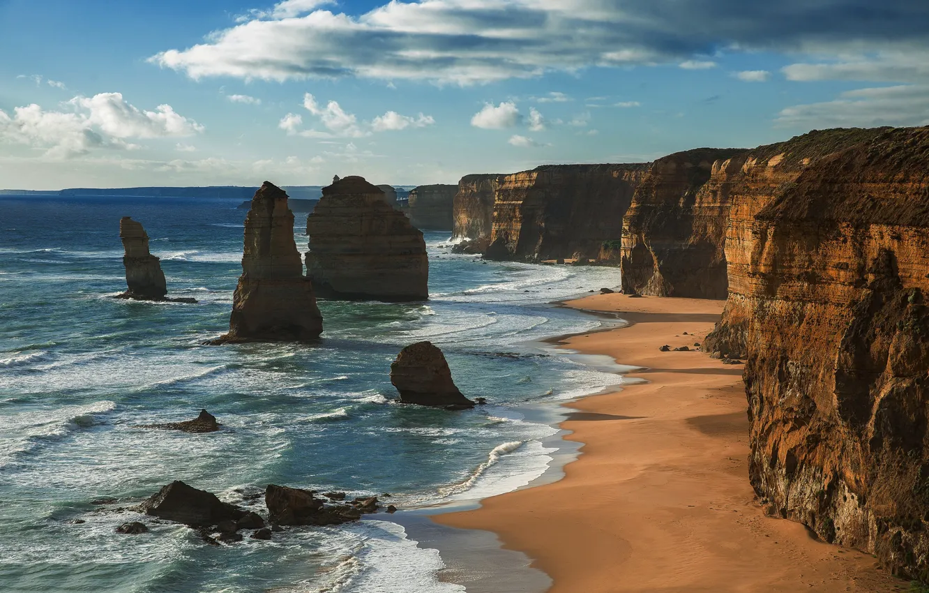 Фото обои океан, скалы, побережье, Австралия