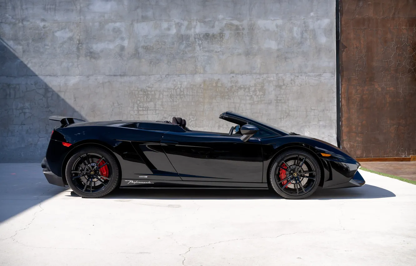 Фото обои Lamborghini, Gallardo, вид сбоку, ламборгини, Lamborghini Gallardo LP570-4 Spyder, гайардо, Perfomante