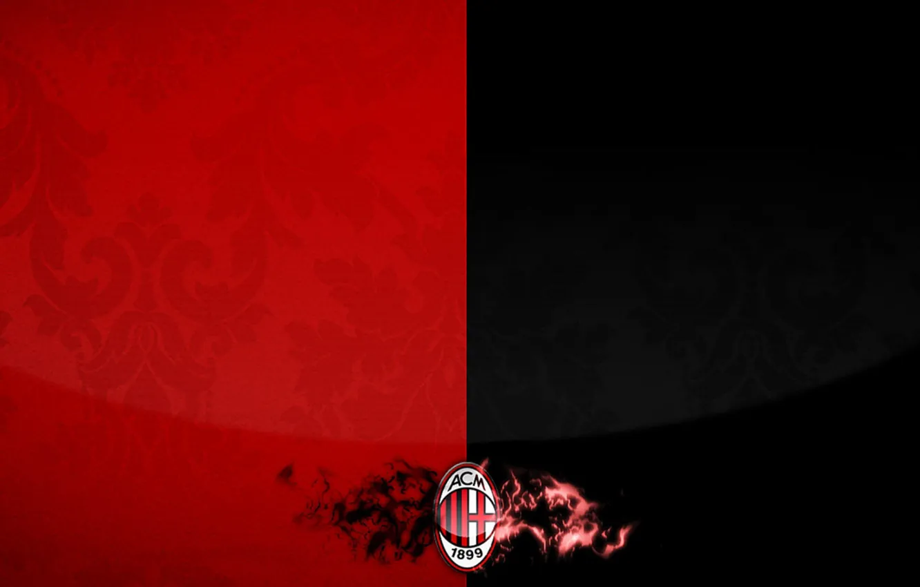 Фото обои wallpaper, logo, football, ac milan, Sport