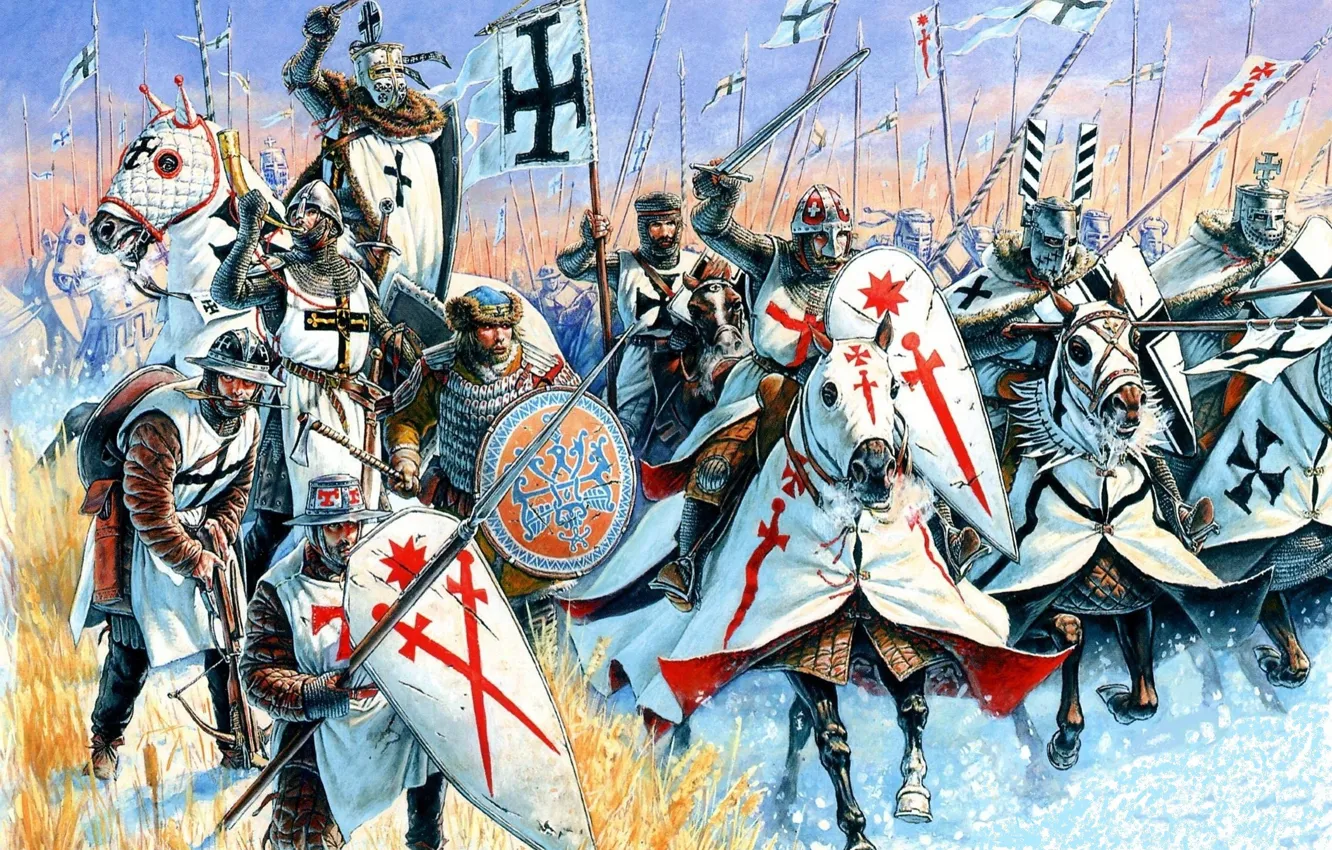Фото обои красный, оружие, атака, черный, рисунок, крест, арт, боевой топор