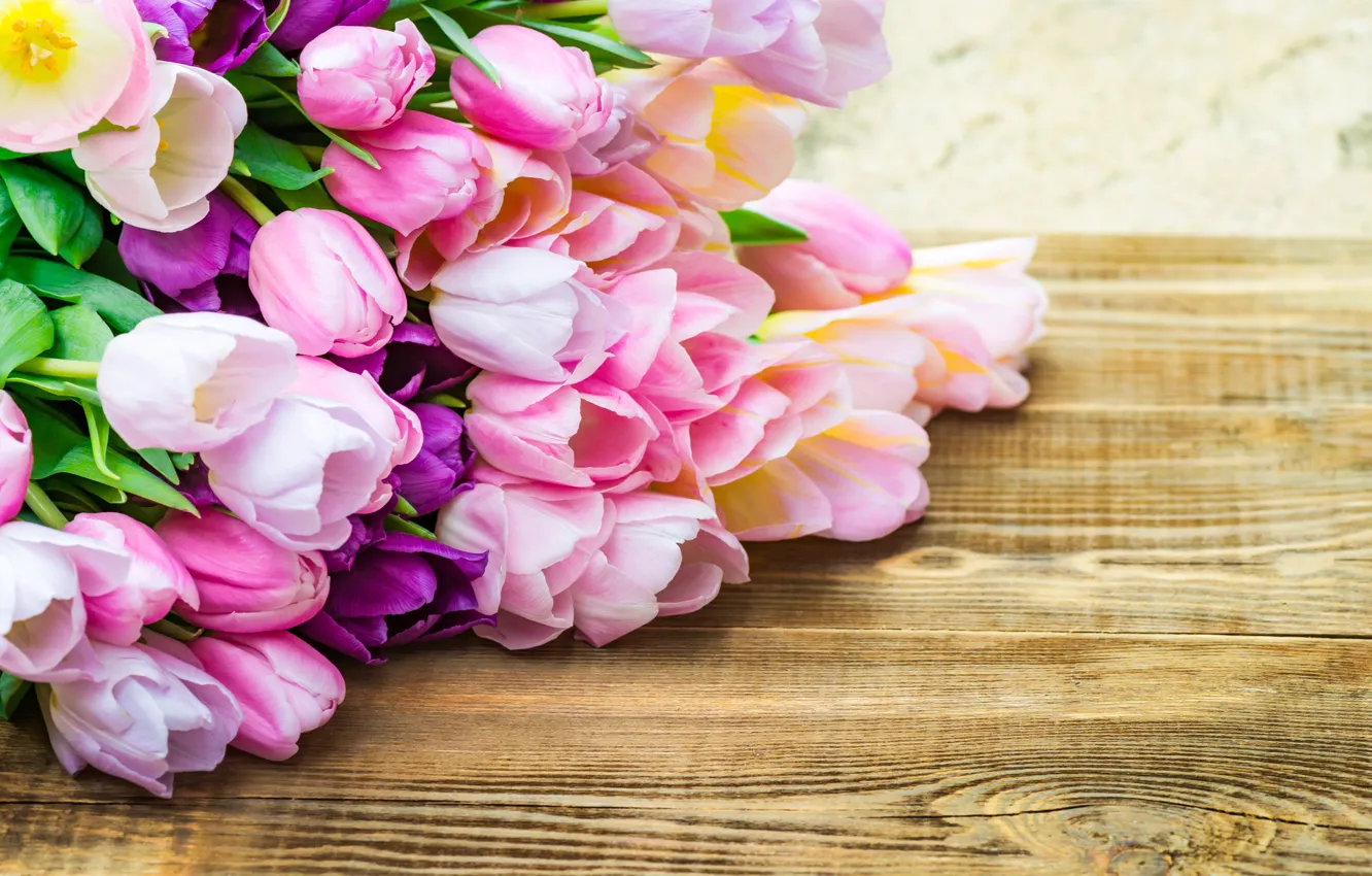 Фото обои букет, тюльпаны, color