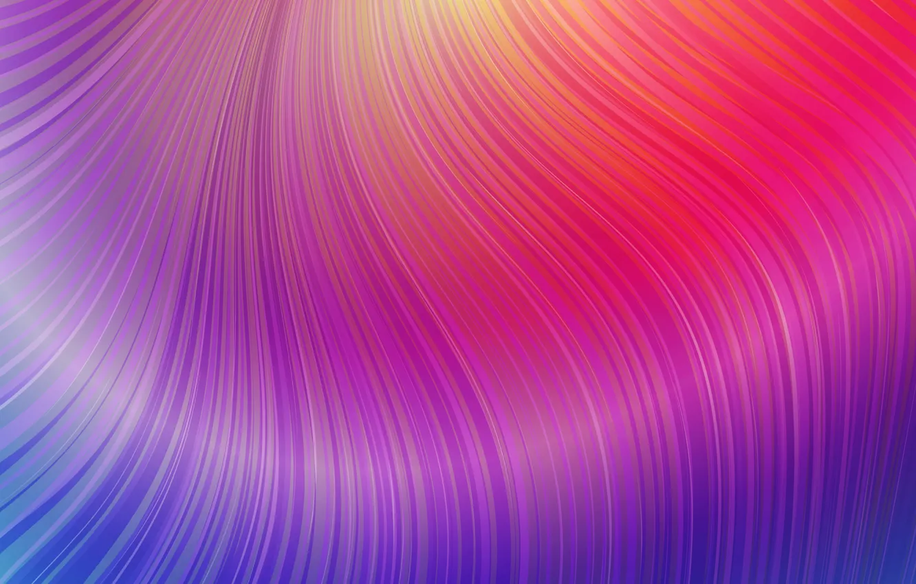 Фото обои Волны, Абстракция, Abstract Waves, Colorful Waves