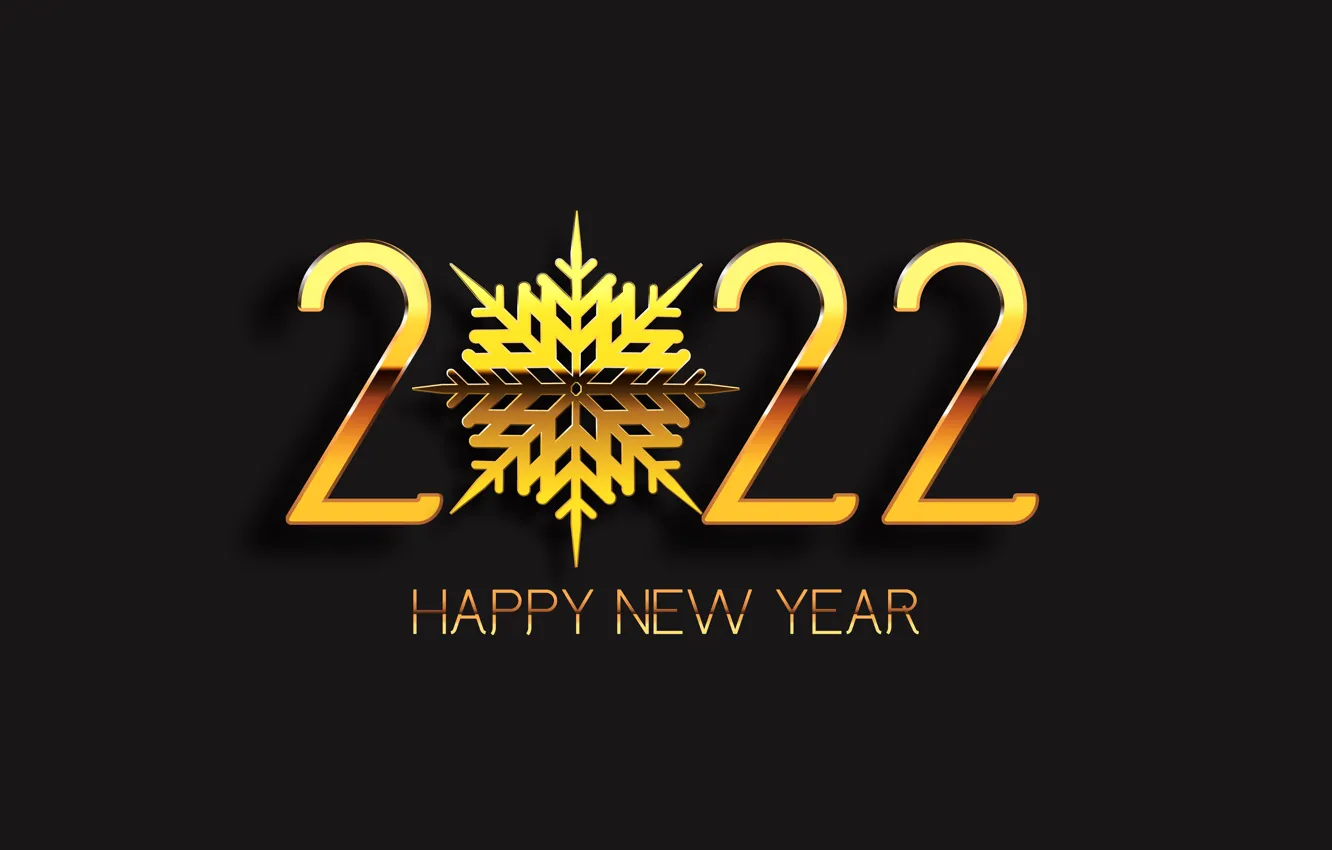 Фото обои золото, цифры, Новый год, golden, черный фон, new year, happy, luxury