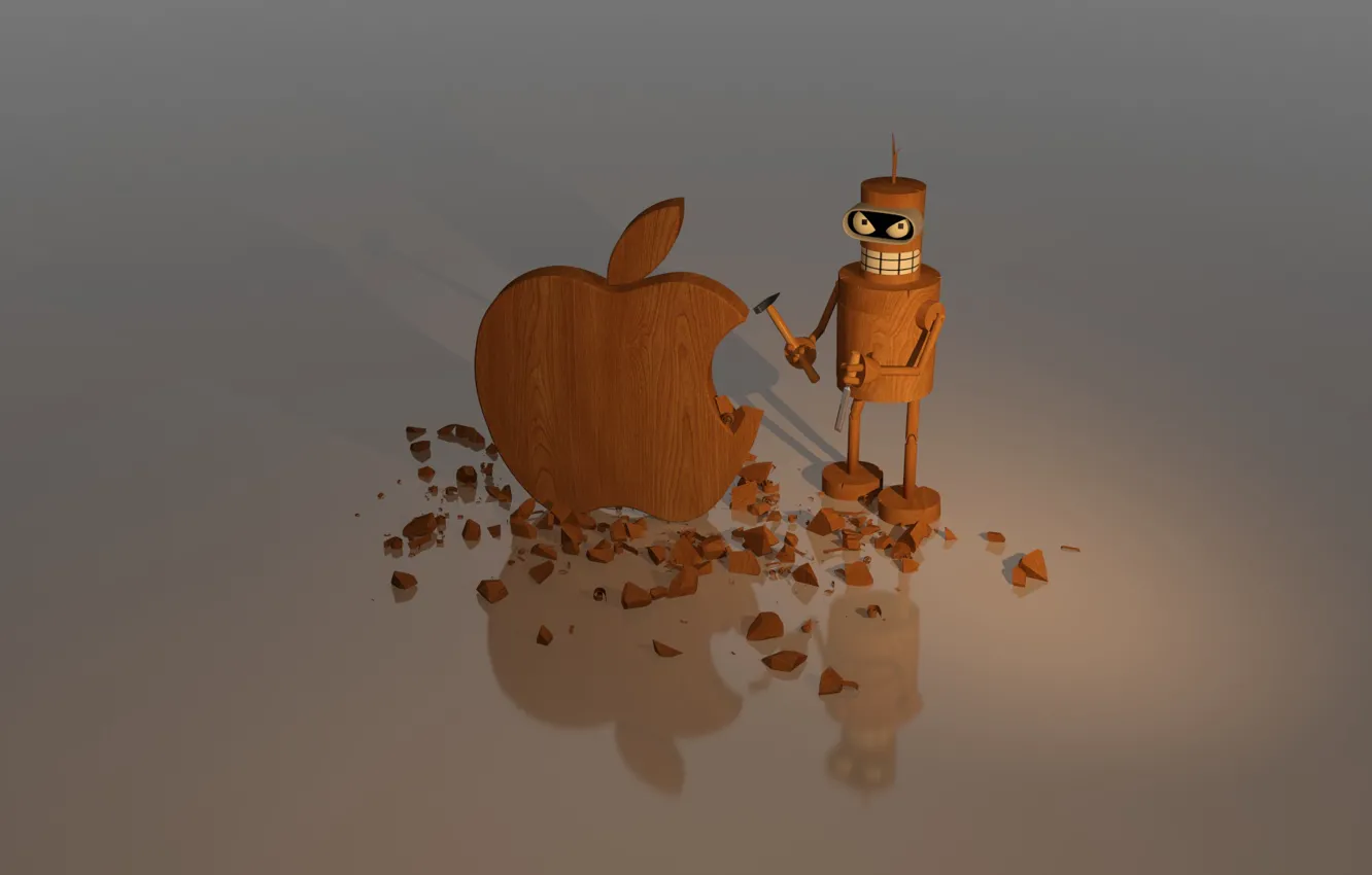 Фото обои дерево, Apple, mac, logo