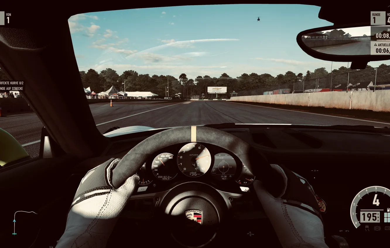 Фото обои HDR, 911, Porsche, Speed, Game, GT3 RS, Interieur, FM7