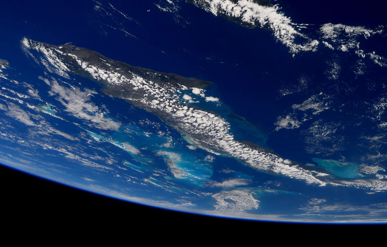 Фото обои космос, облака, планета, Земля, океаны