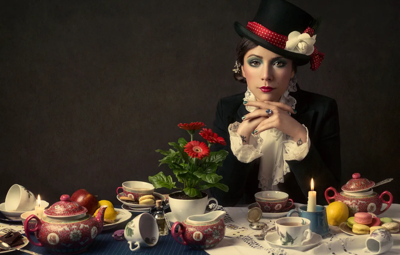 Фото обои девушка, портрет, Alone in Wonderland