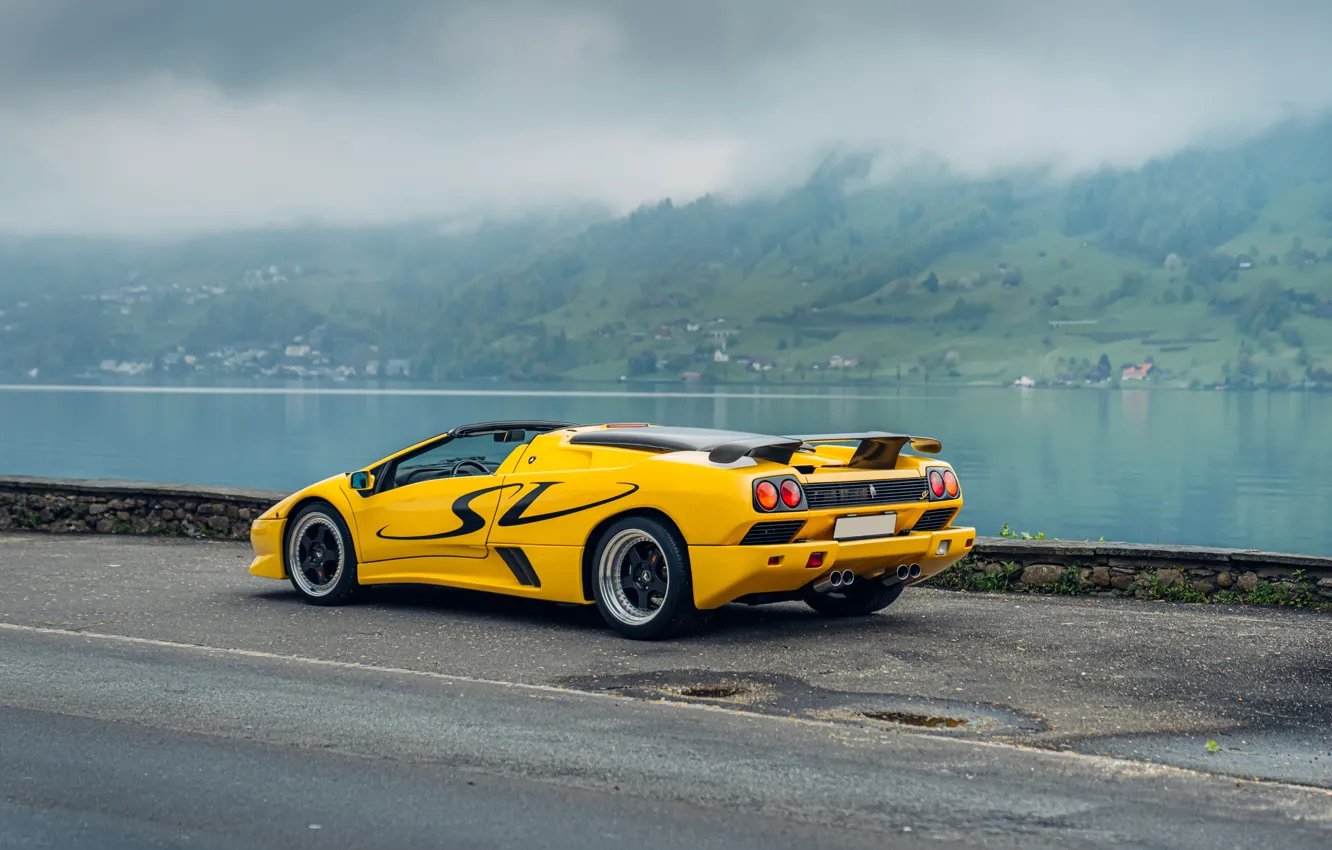 Фото обои Lamborghini, Diablo, 1998, rear view, Lamborghini Diablo SV Roadster