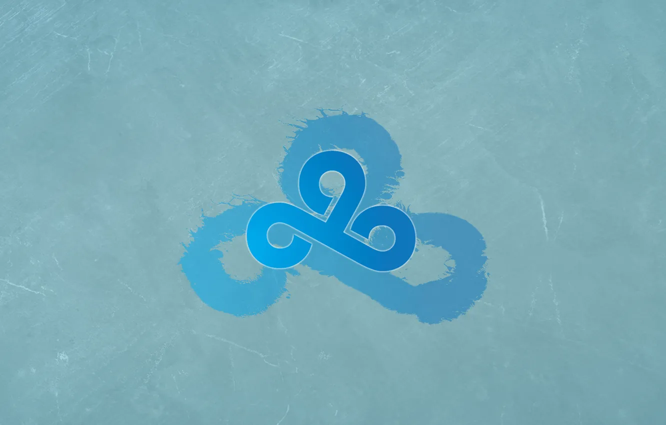Фото обои отражение, лёд, logo, counter-strike, csgo, cs go, cloud9