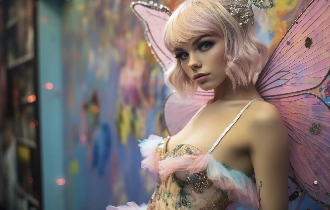 Фото обои girl, fantasy, fairy, AI art