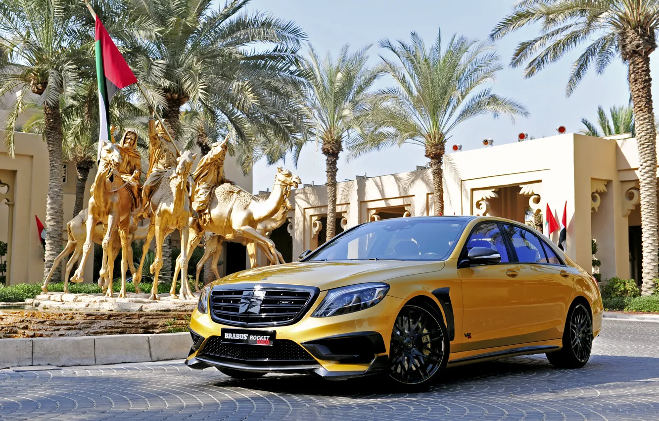 Фото обои Mercedes-Benz, скульптура, Brabus, мерседес, брабус, S-class, W222, Rocket 900