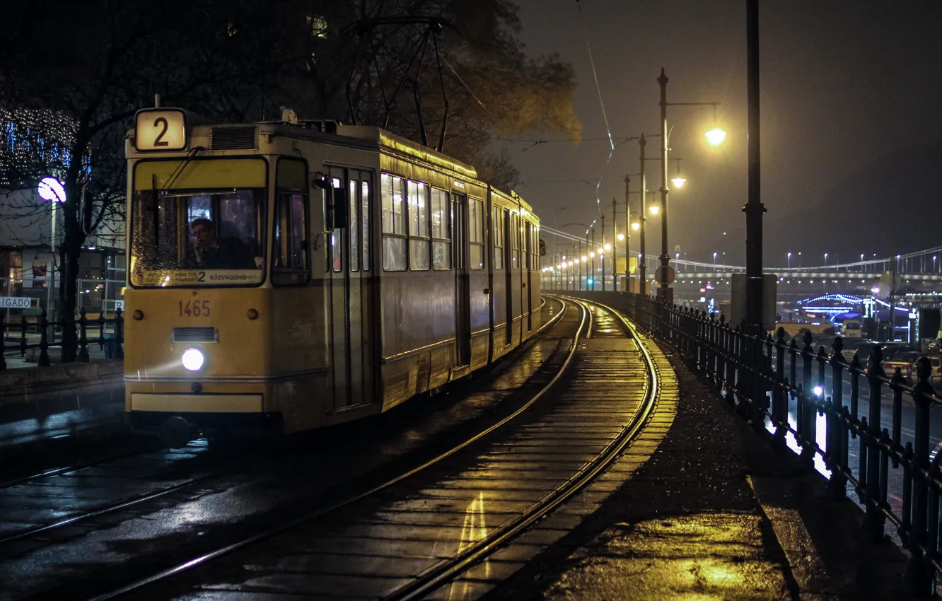 Фото обои трамвай, Будапешт, owl car