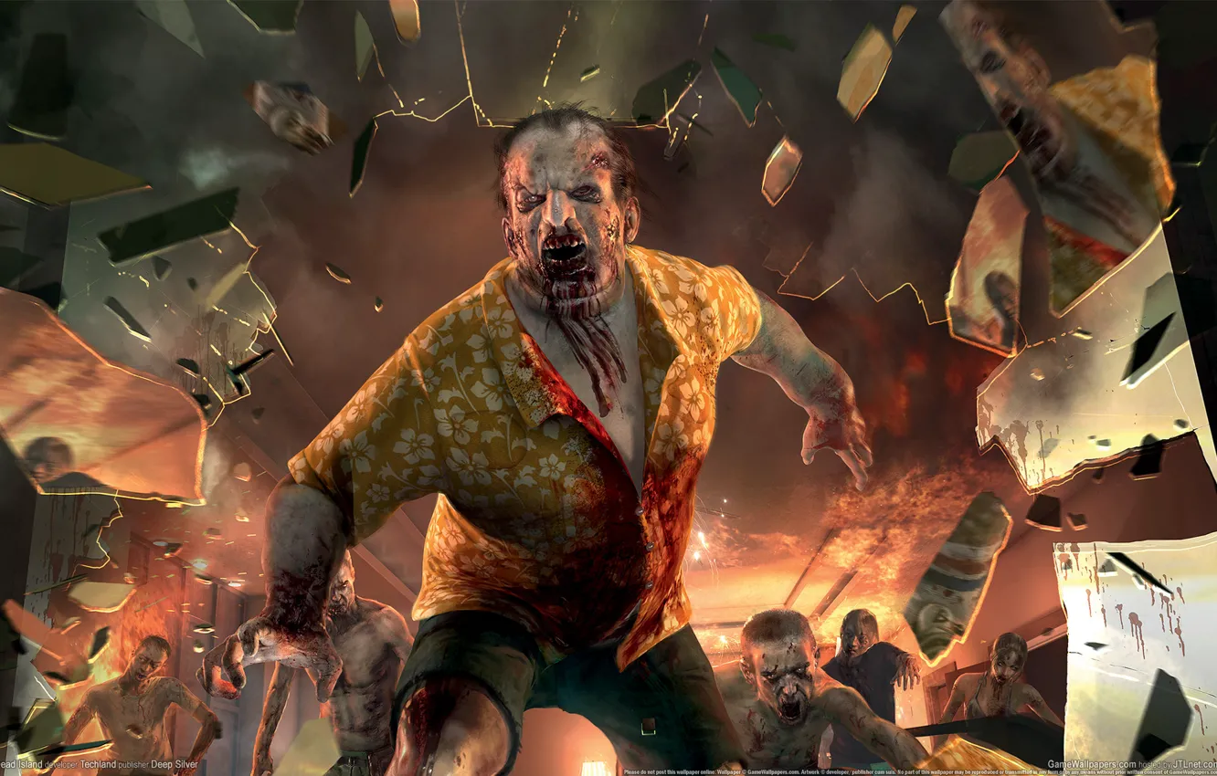 Фото обои zombie, Dead Island, video game, attack