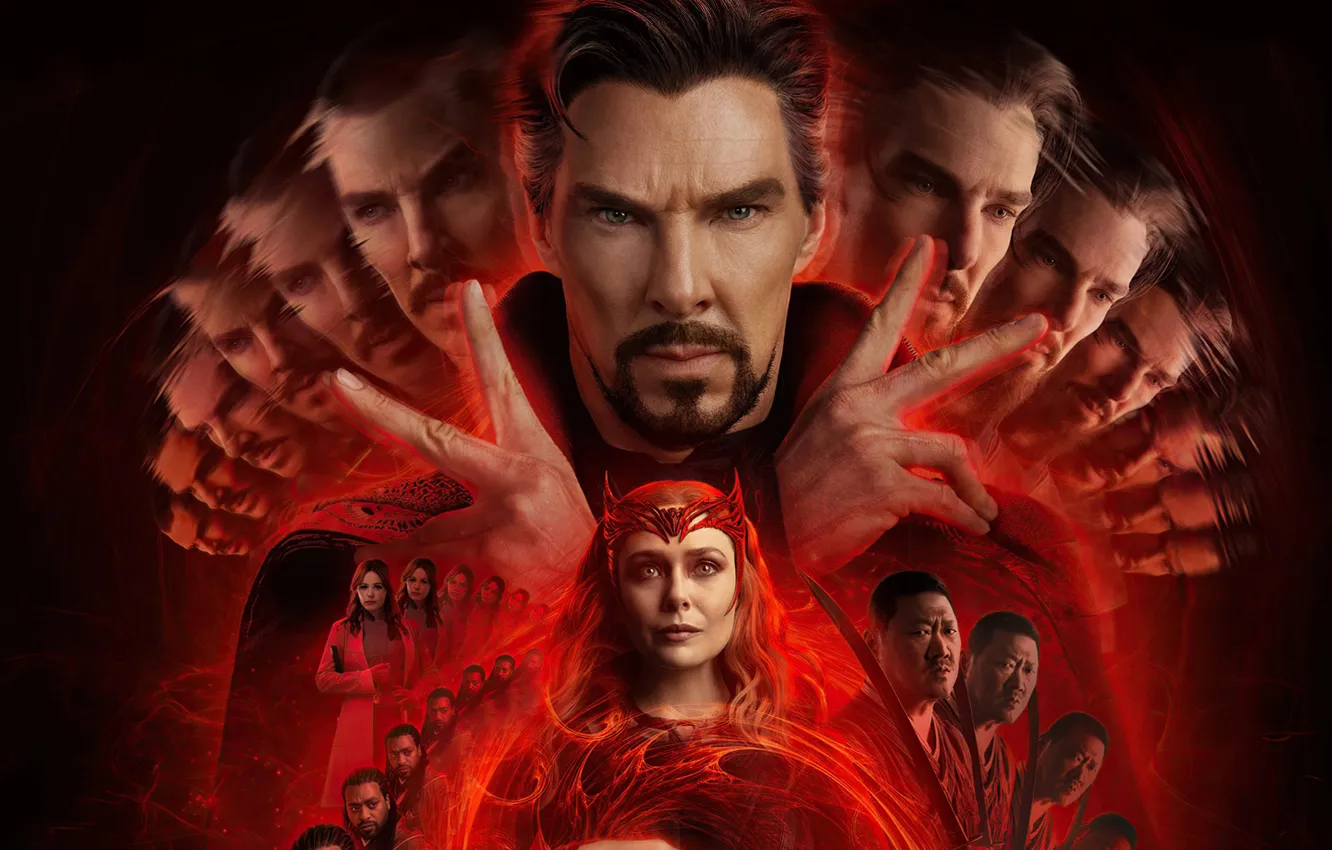 Фото обои постер, персонажи, комикс, Бенедикт Камбербэтч, Benedict Cumberbatch, MARVEL, Scarlet Witch, Wong