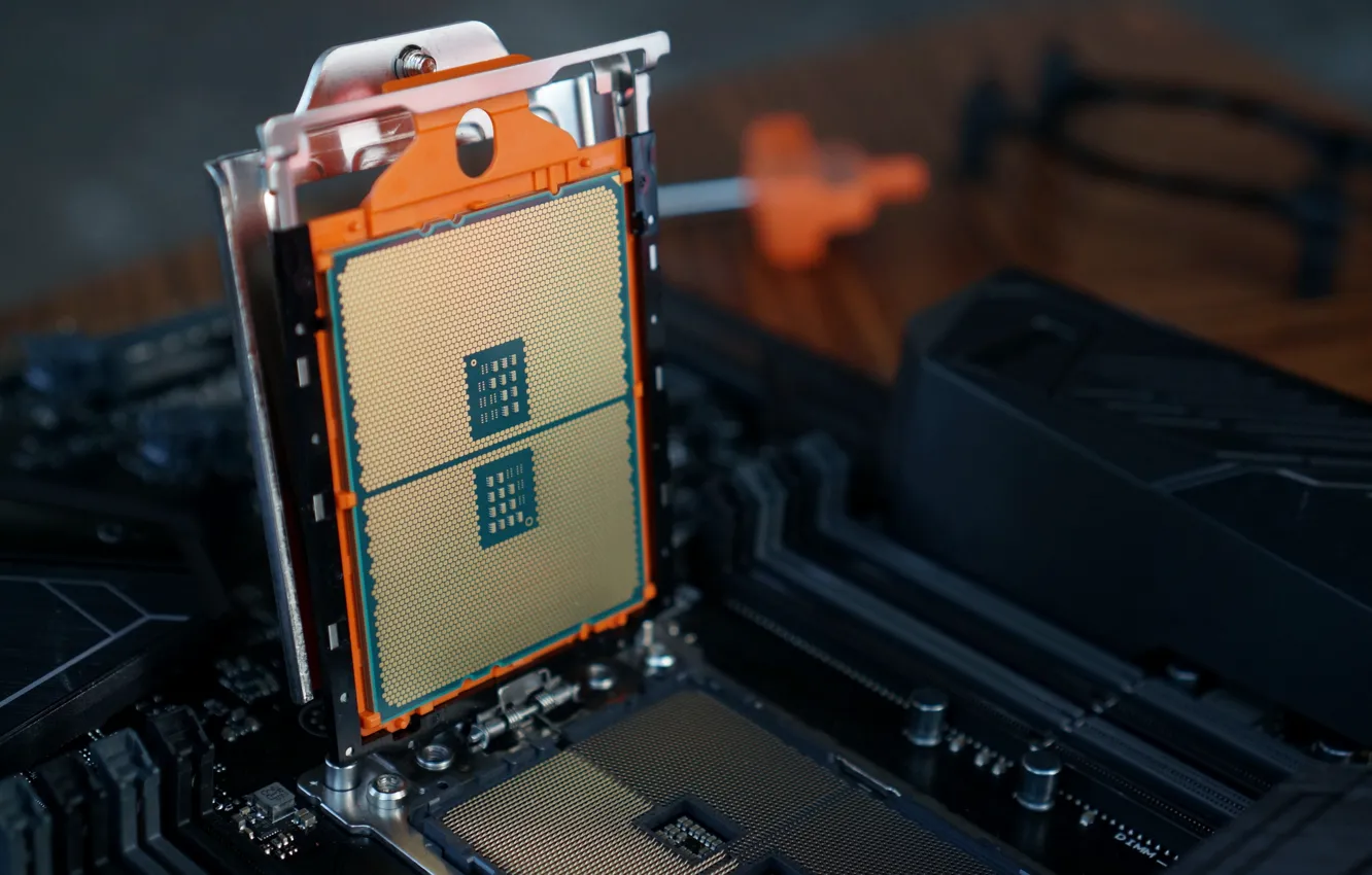 Фото обои AMD, крепление, TR4, Ryzen, 1950X, Threadripper