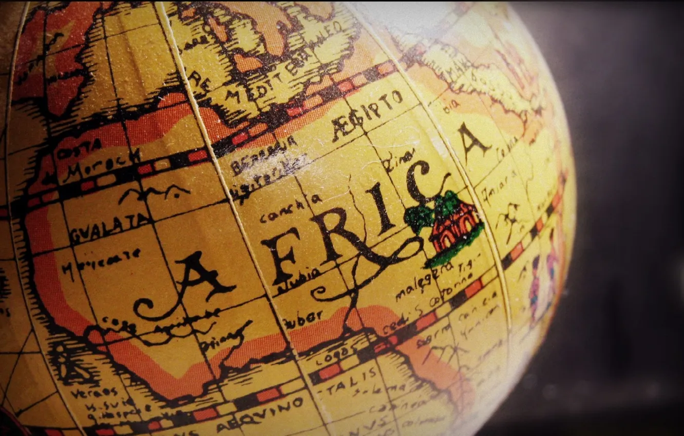 Фото обои фото, материки, Африка, глобус