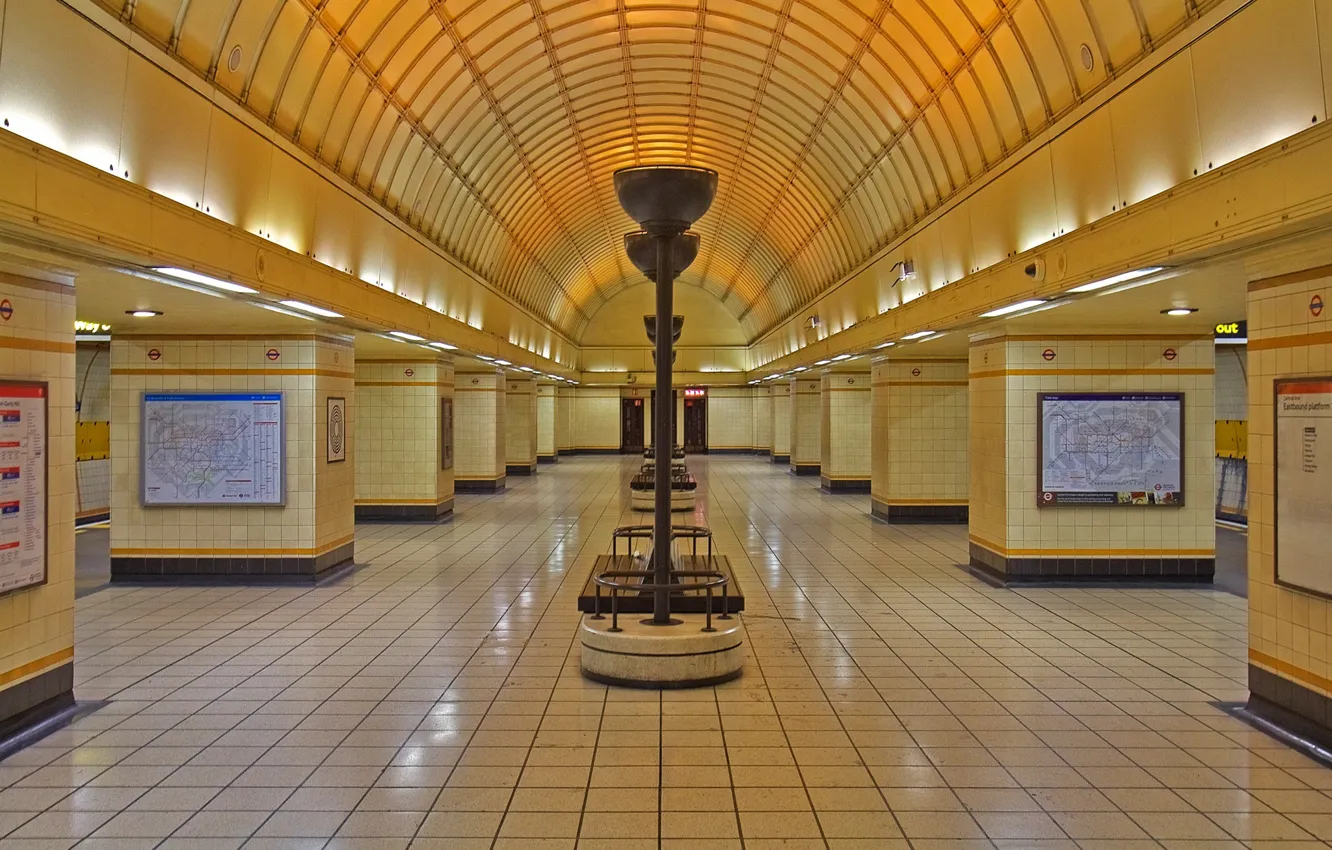 Фото обои метро, Лондон, станция, Gants Hill