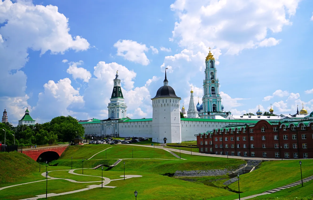 Фото обои церковь, Москва, храм, Russia, Trinity, Temples, Lavra