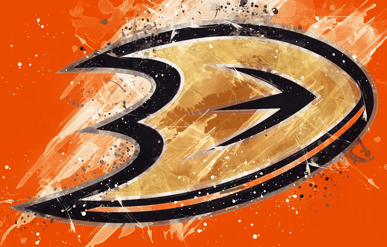 Фото обои логотип, Калифорния, США, Anaheim Ducks, Анахайм Дакс, могучие утки, хоккейный клуб, западная конференция