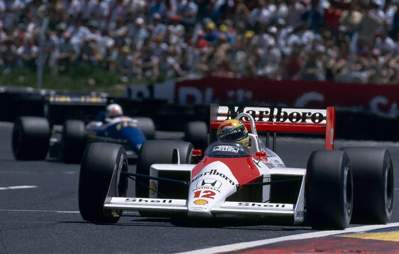Фото обои Ayrton Senna, GP France, Season 1988, McLaren MP4/4
