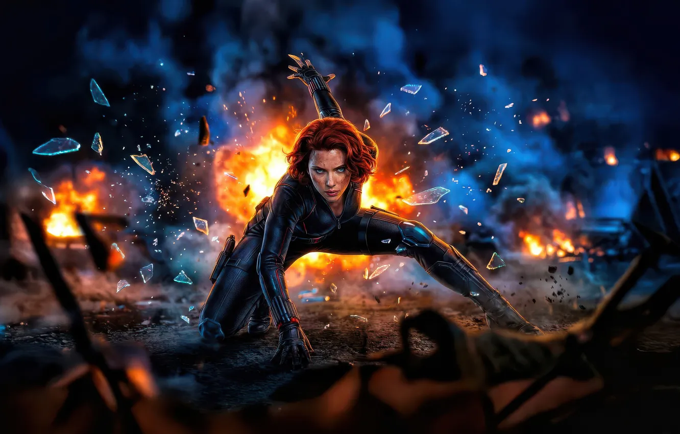 Фото обои black widow, vengeance, silent