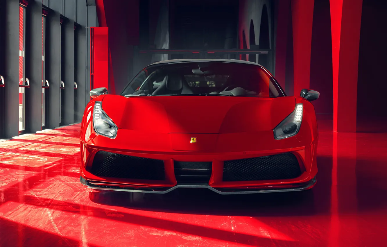 Фото обои Ferrari, суперкар, вид спереди, GTB, 2018, 488, Pogea Racing, FPlus Corsa