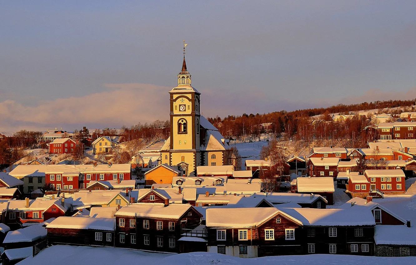 Фото обои зима, Норвегия, Norway, Röros