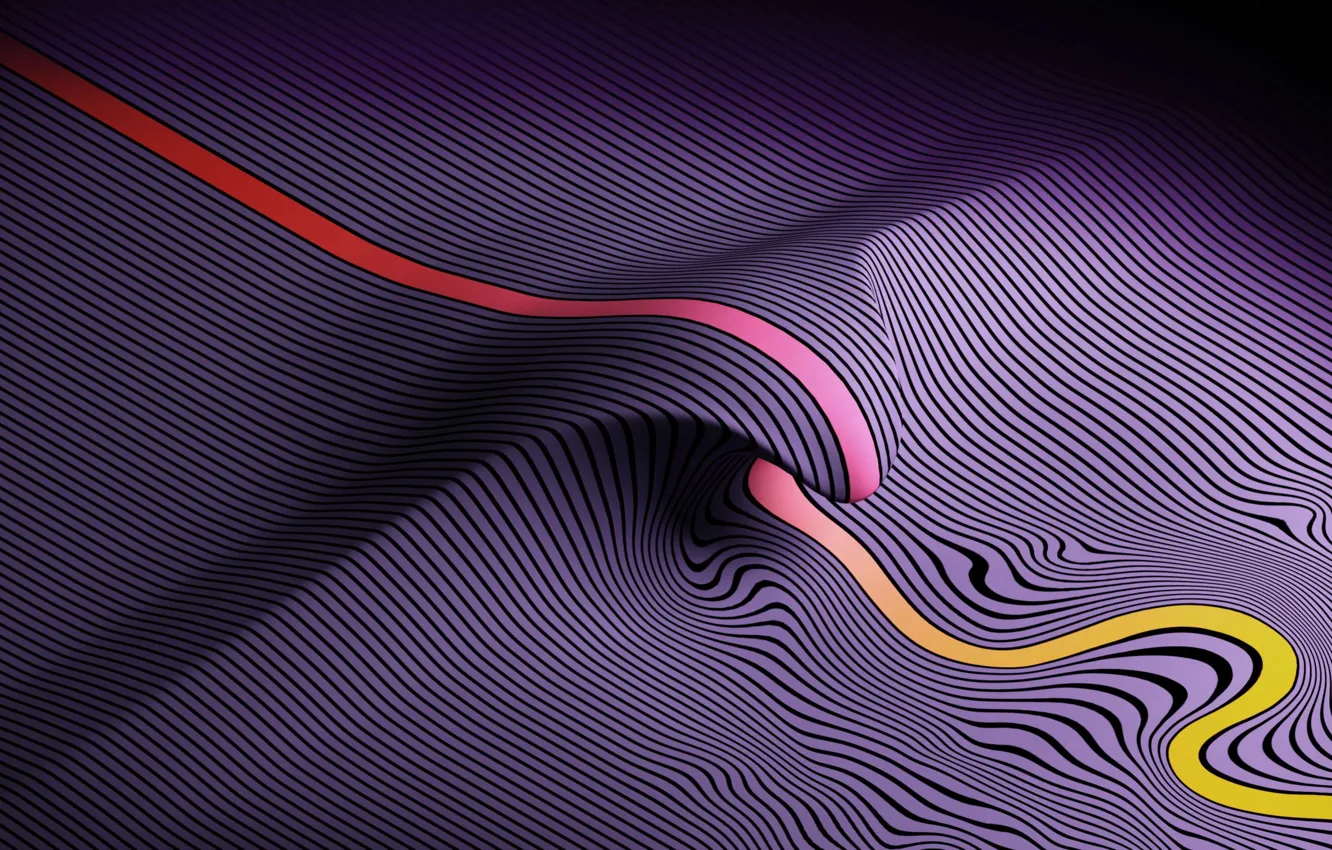 Фото обои линии, абстракция, волна, lines, abstraction, wave, digital art