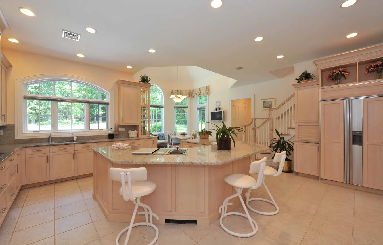 Фото обои дизайн, стиль, вилла, интерьер, кухня, Villa, New Jersey