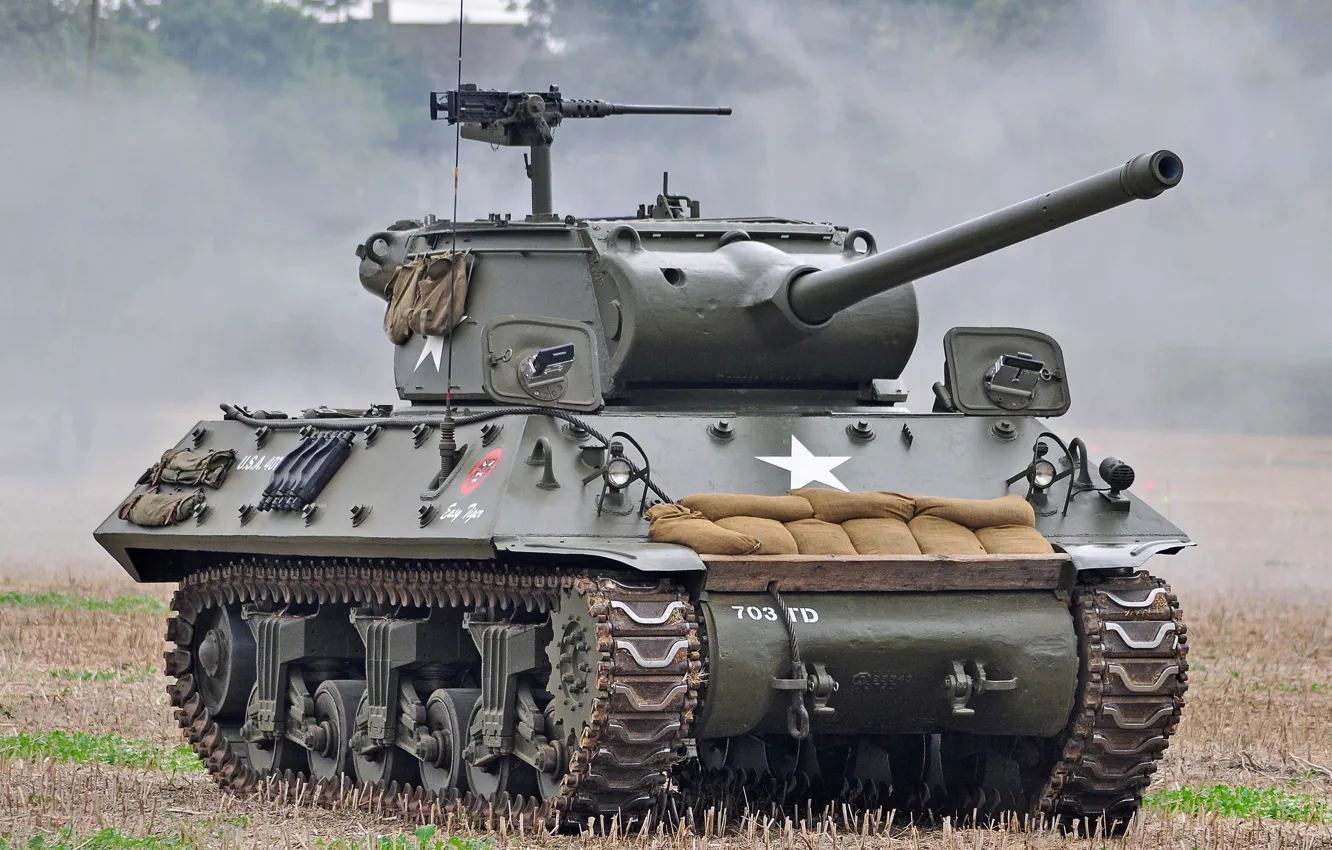 Фото обои истребитель танков, (САУ), Второй мировой войны, M36, 90-мм, самоходная пушка, «Джексон»