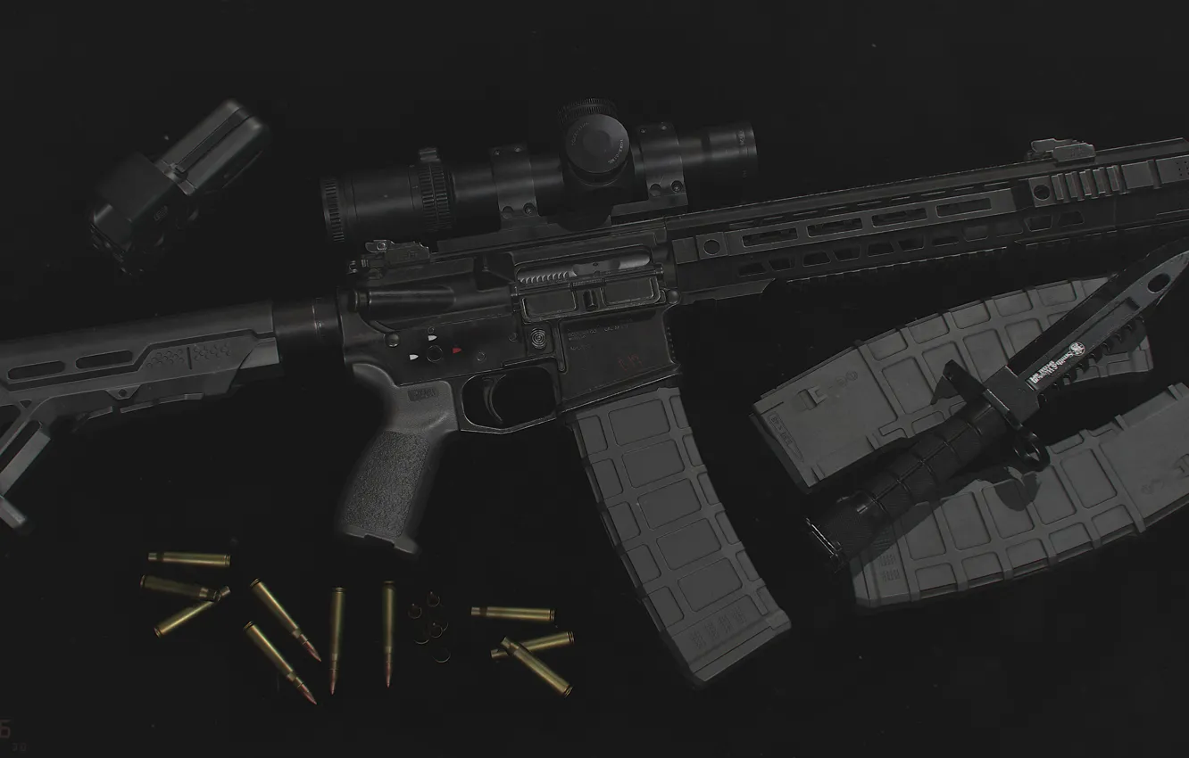 Фото обои рендеринг, оружие, винтовка, weapon, render, custom, рендер, 3d art