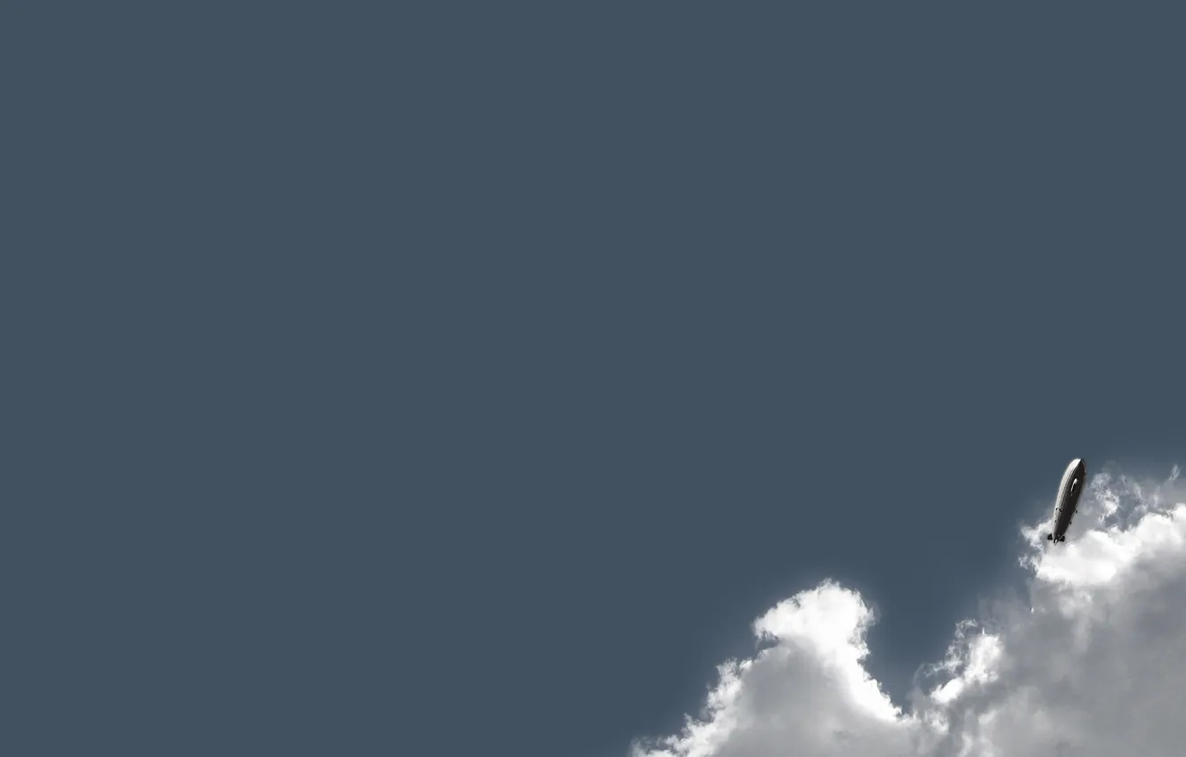 Фото обои облака, полет, дирижабль