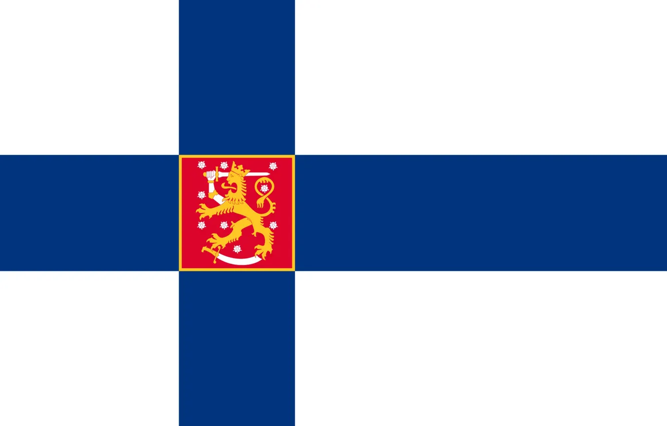Фото обои флаг, герб, fon, flag, финляндия, finland, coat of arms