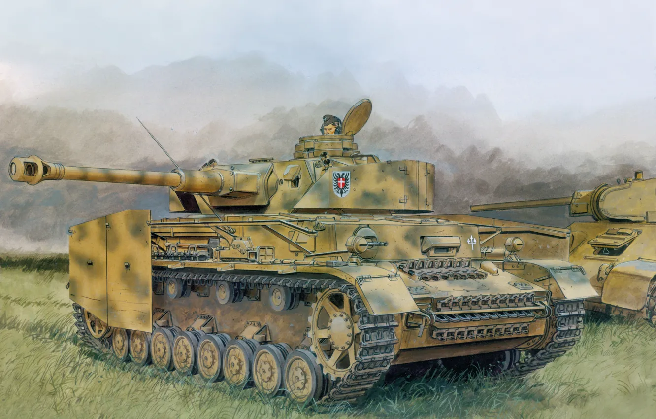 Фото обои рисунок, арт, танк, Pz.Kpfw.IV