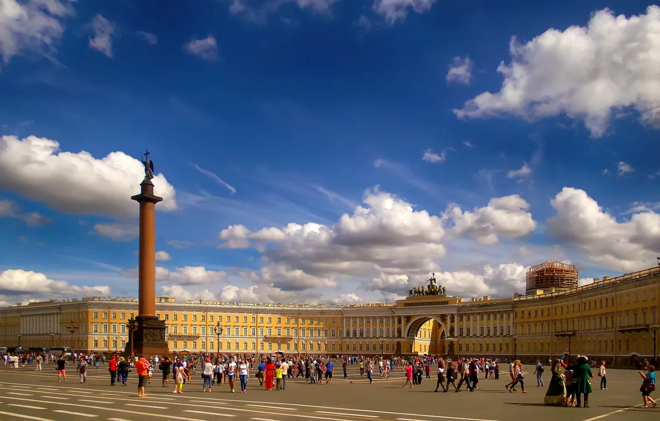 Фото обои Питер, площадь, Санкт-Петербург, Россия, Russia, колонна, спб, St. Petersburg