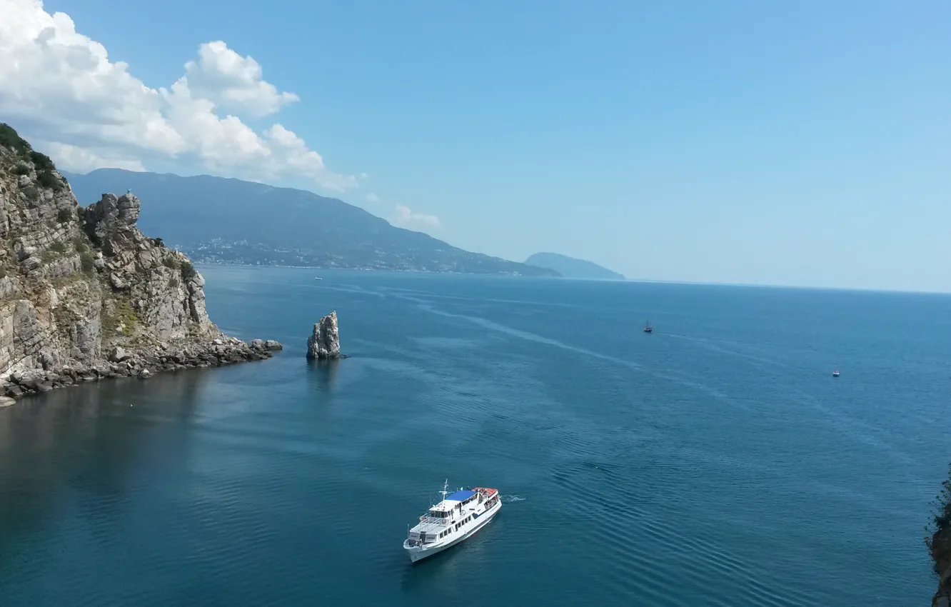 Фото обои море, природа, Крым, вид.