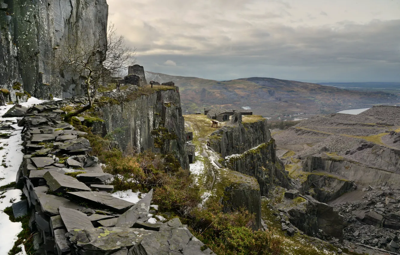 Фото обои горы, камни, скалы, Уэльс