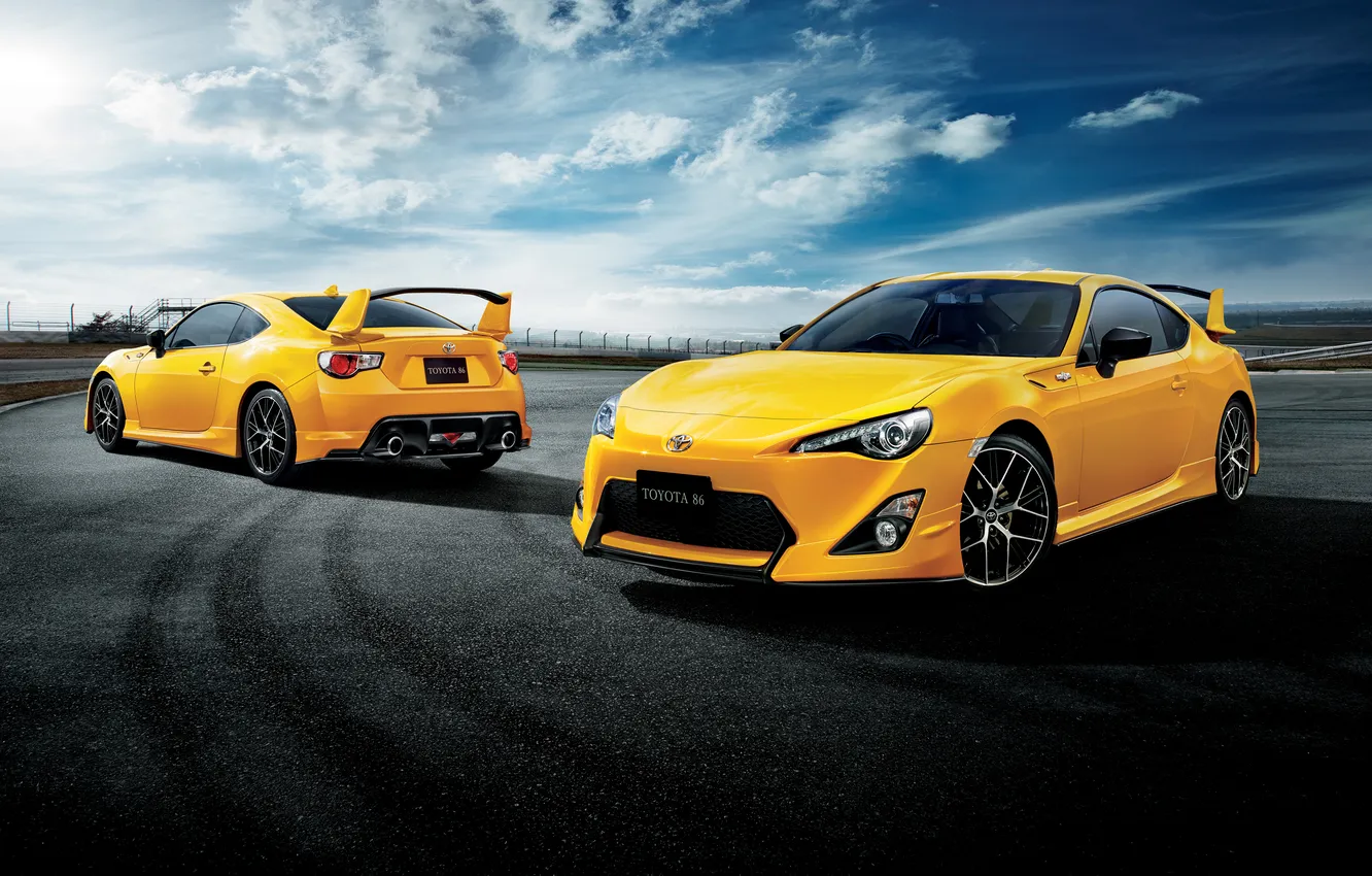 Фото обои Toyota, тойота, 2015, Yellow Limited Aero Package, 86 GT