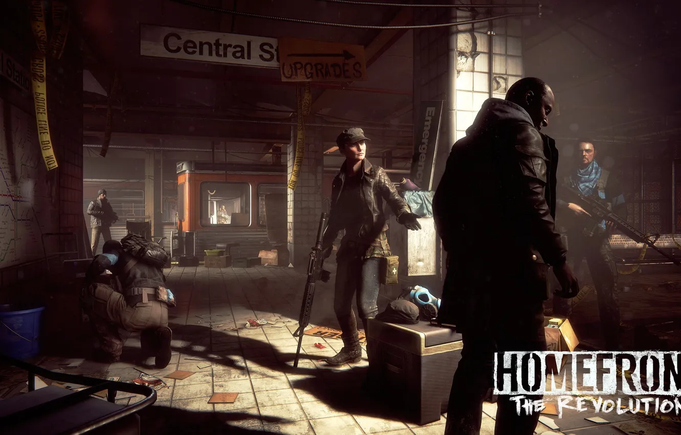 Фото обои оружие, метро, подземка, Homefront: The Revolution