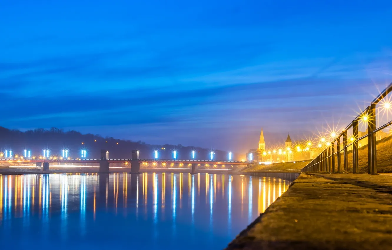 Фото обои Landscape, Night, Kaunas