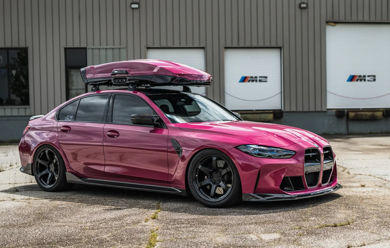 Фото обои BMW, BMW M3, Pink, Stance