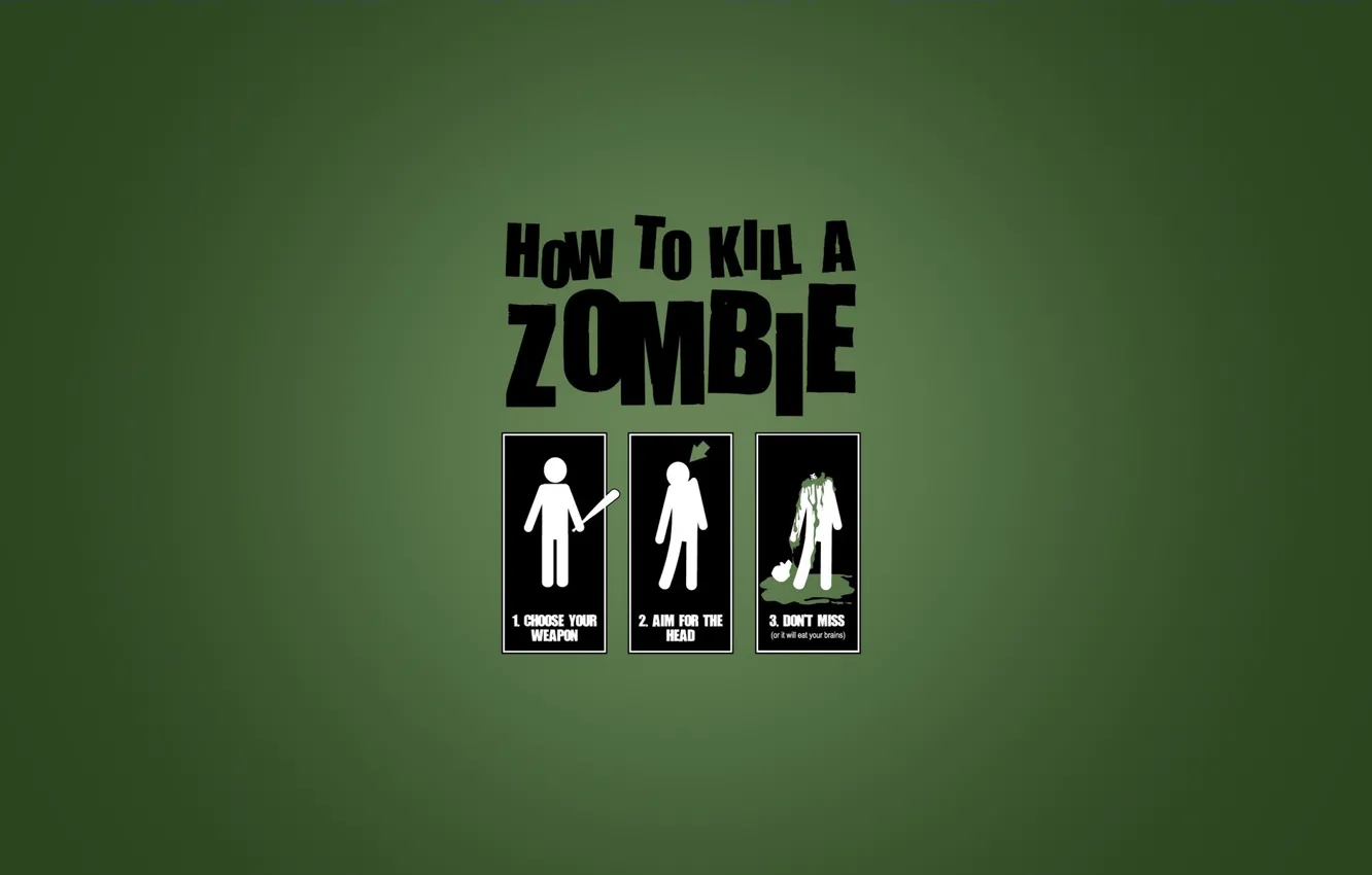 Фото обои how to kill zombie, как убить зомби