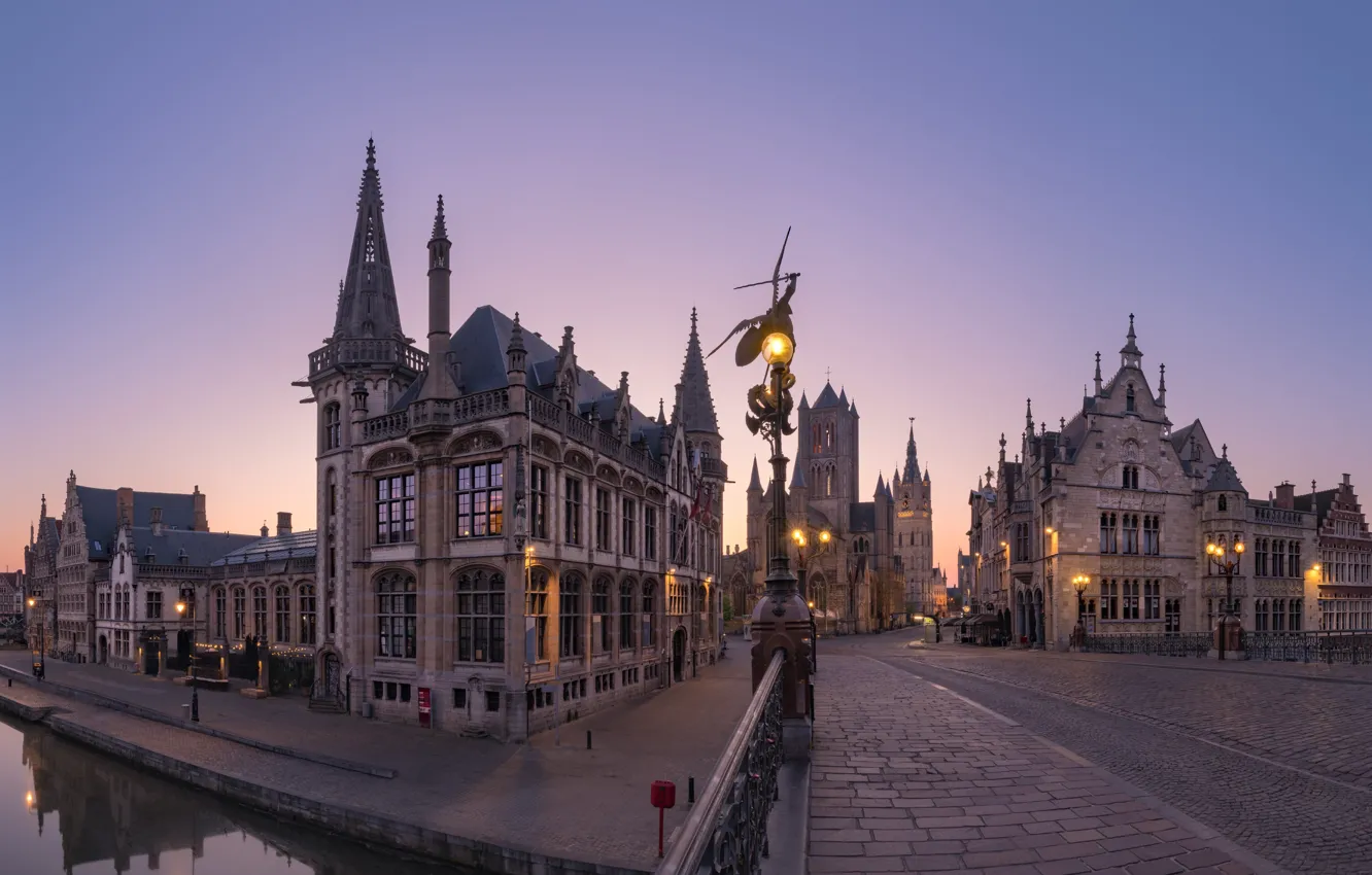 Фото обои morning, Belgium, Gent