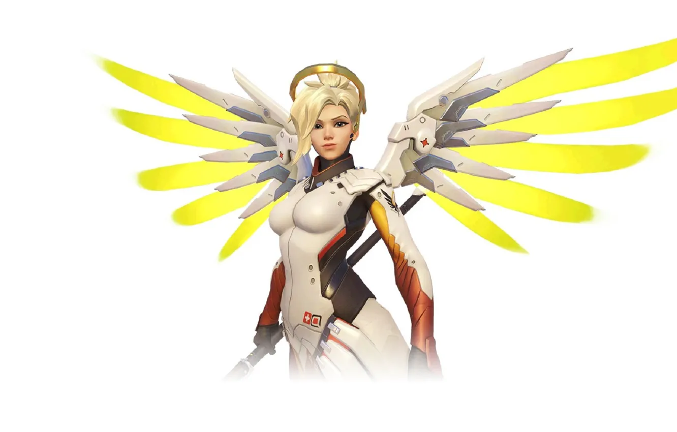 Фото обои Medic, angel, Overwatch