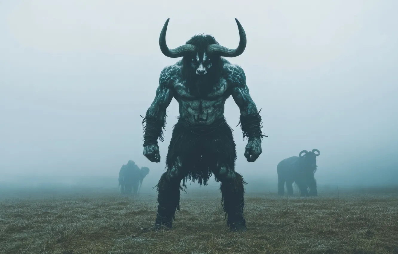 Фото обои portrait, minotaur, mythological