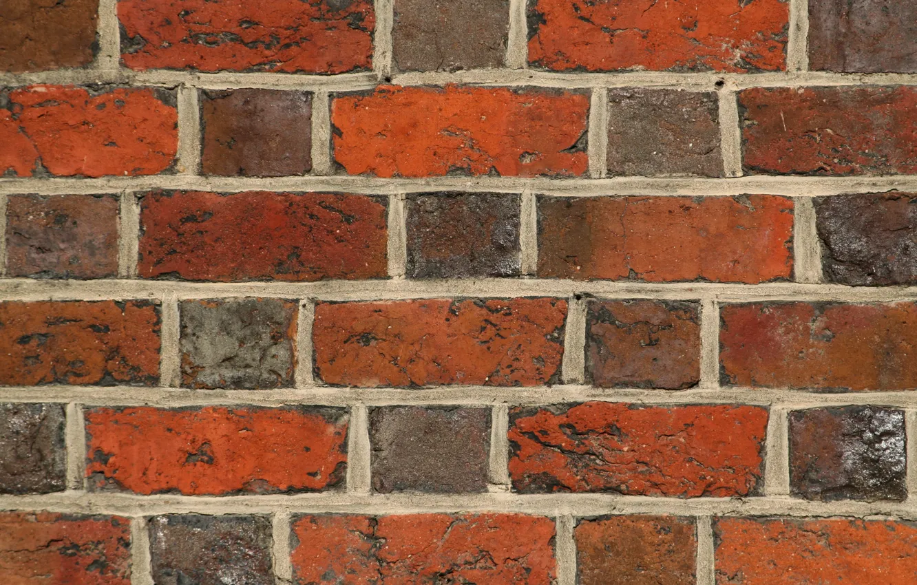 Фото обои colorful, red, rustic, bricks, gray, dark red, wall of bricks