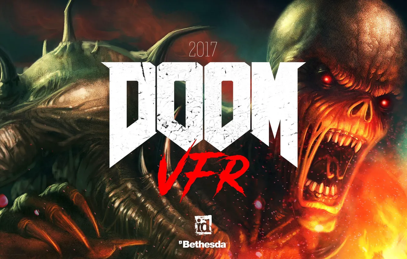 Фото обои demon, game, devil, evil, Doom, oni, bakemono, Doom VFR