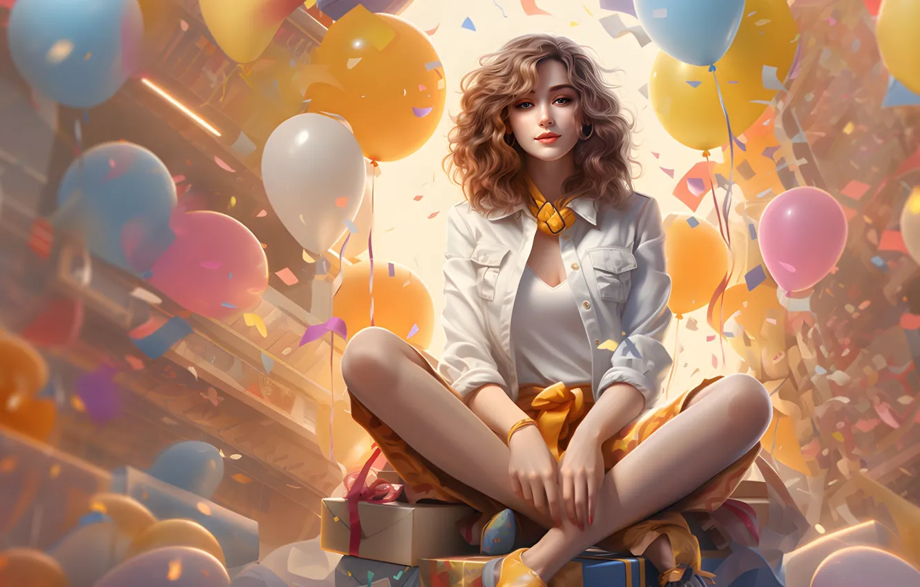 Фото обои girl, beautiful, ai art